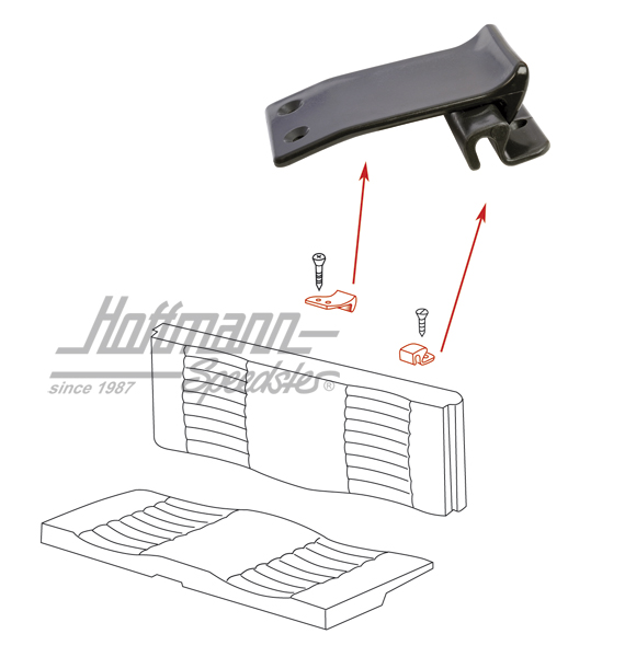 Jeu de fixation, dossier de banquette arrière, 68- | 143 885 563 + 143 885 589 | 066-1240