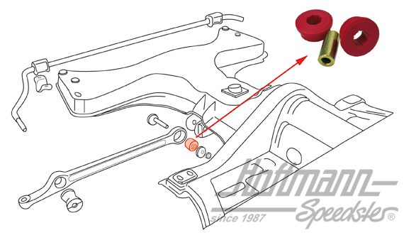 Palier, bras triangulaire, 02/03, 8.70-, uréthane | 1335-D | 020-4400-04