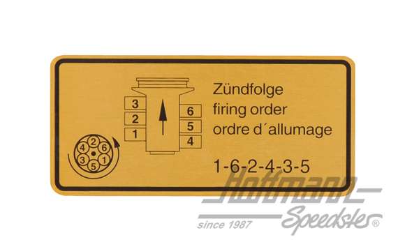 Autocollant "Ordre d'allumage", 911, .79-.83 | 930 006 509 00 | 580-8038