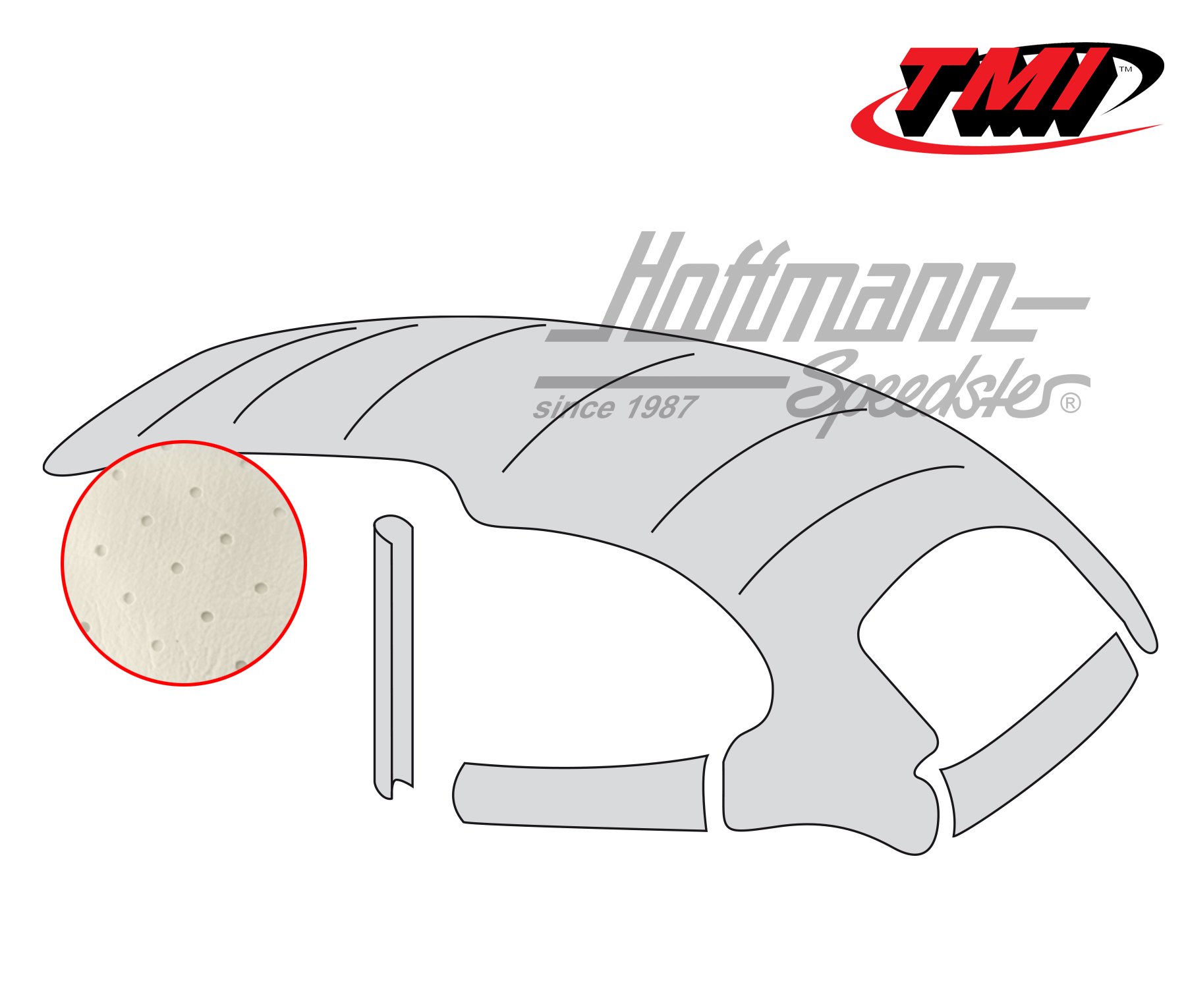 Ciel de toit, universel, perforé, blanc cassé, 8.67- | 20-1103-44 | 055-7130