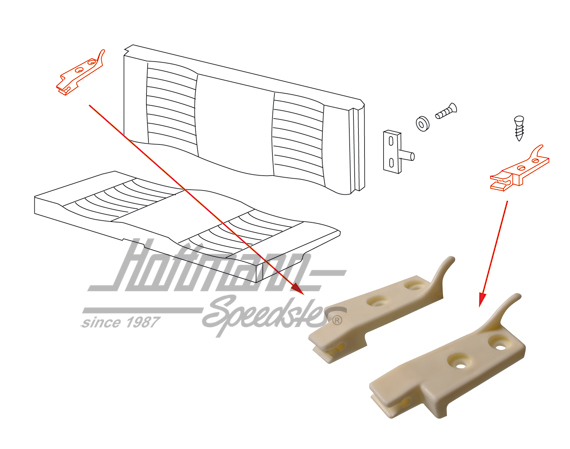 Support, dossier de banquette AR, Cabriolet, 68-74 | 141 885 563 A | 066-1242