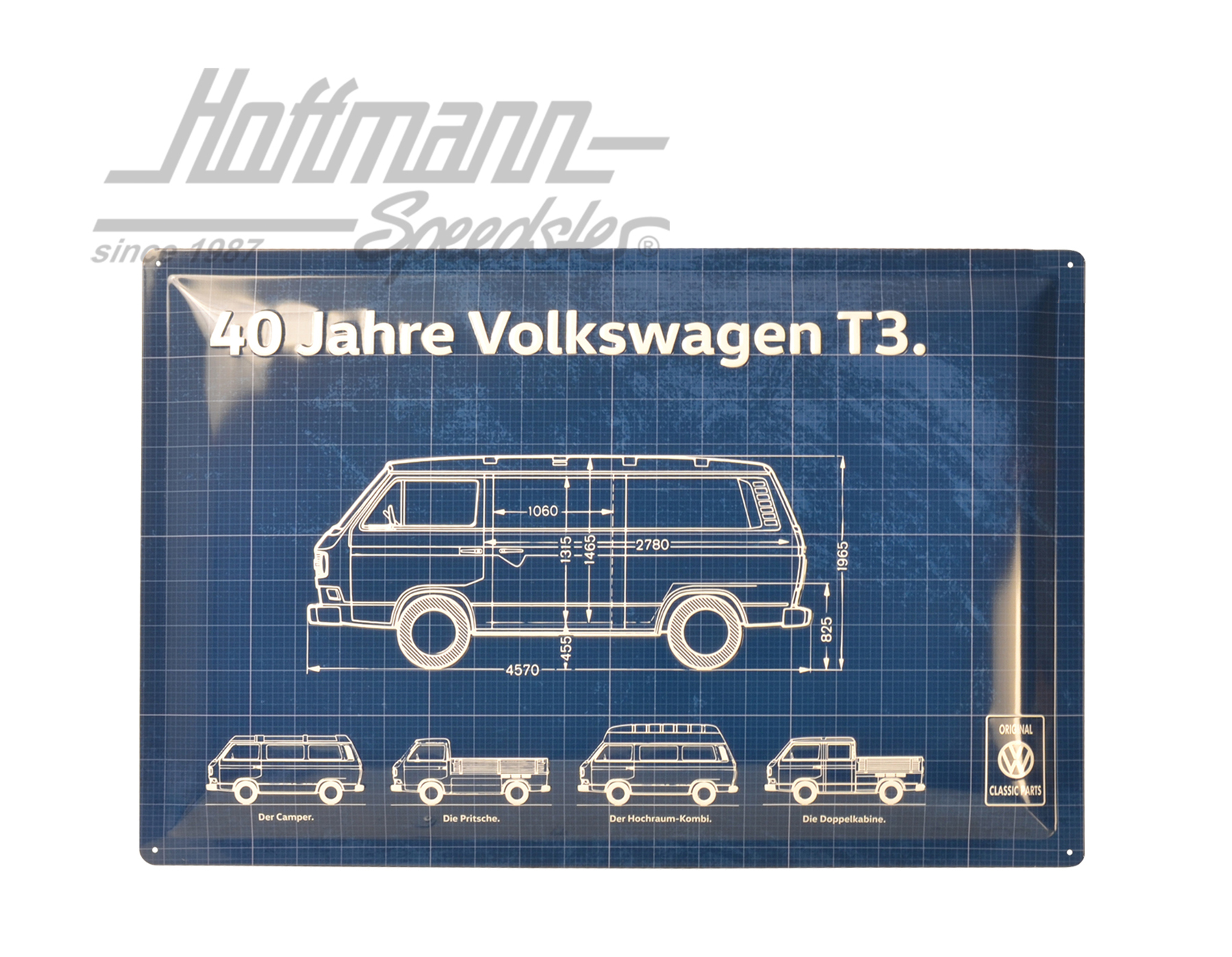 Plaque en tôle, 40 Jahre Volkswagen T3 | ZCP 902 968 | 021-0176-42
