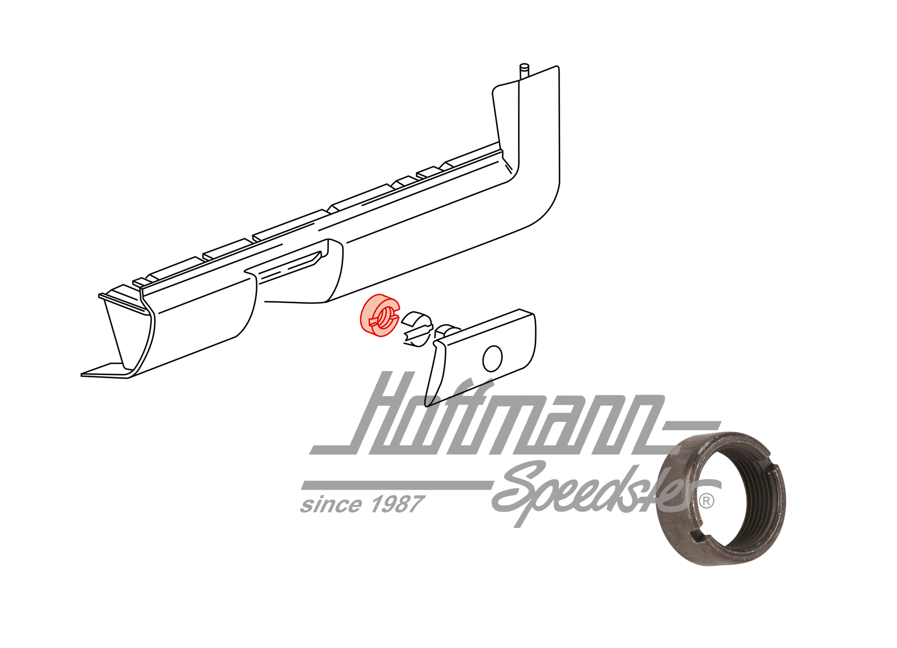 Écrou, câble de démarrage, Bus/Golf, 76-97 | 861 711 509 A | 307-5780-16