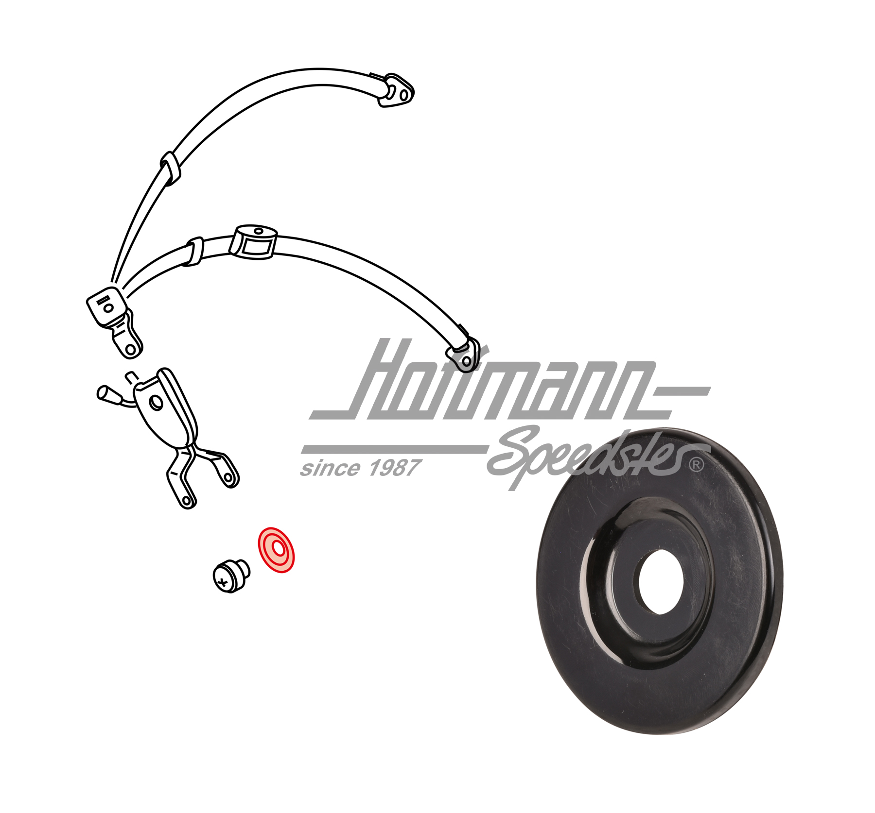 Écran, vis, ceinture de sécurité | 411 857 781  01C | 045-9189-36