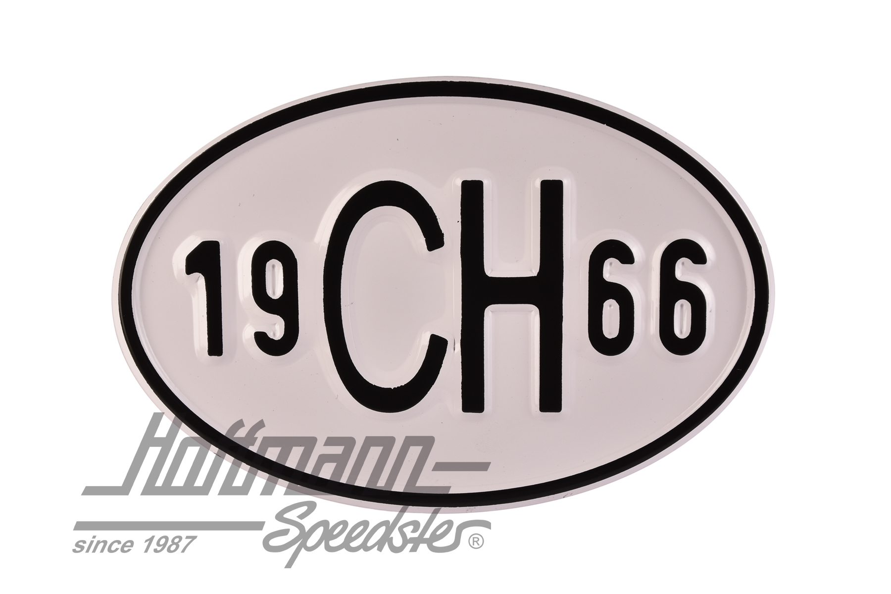 Plaque de nationalité "CH", alu, avec année "1966" |  | 020-2401-66