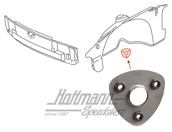 Tôle de renfort, stabilisateur, avant | 914 501 162 10 | 600-8000