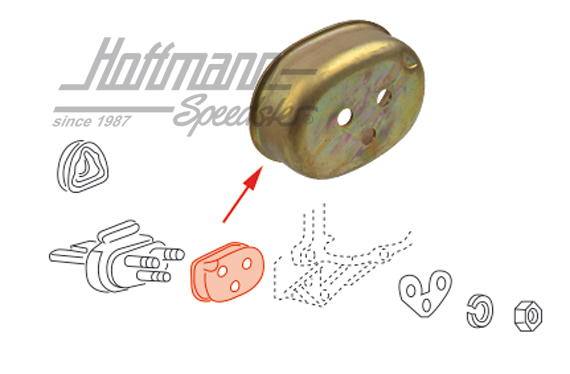 Chapeau de palier, nez boîte de vitesses
, avant | 113 301 329 E | 020-0690-30