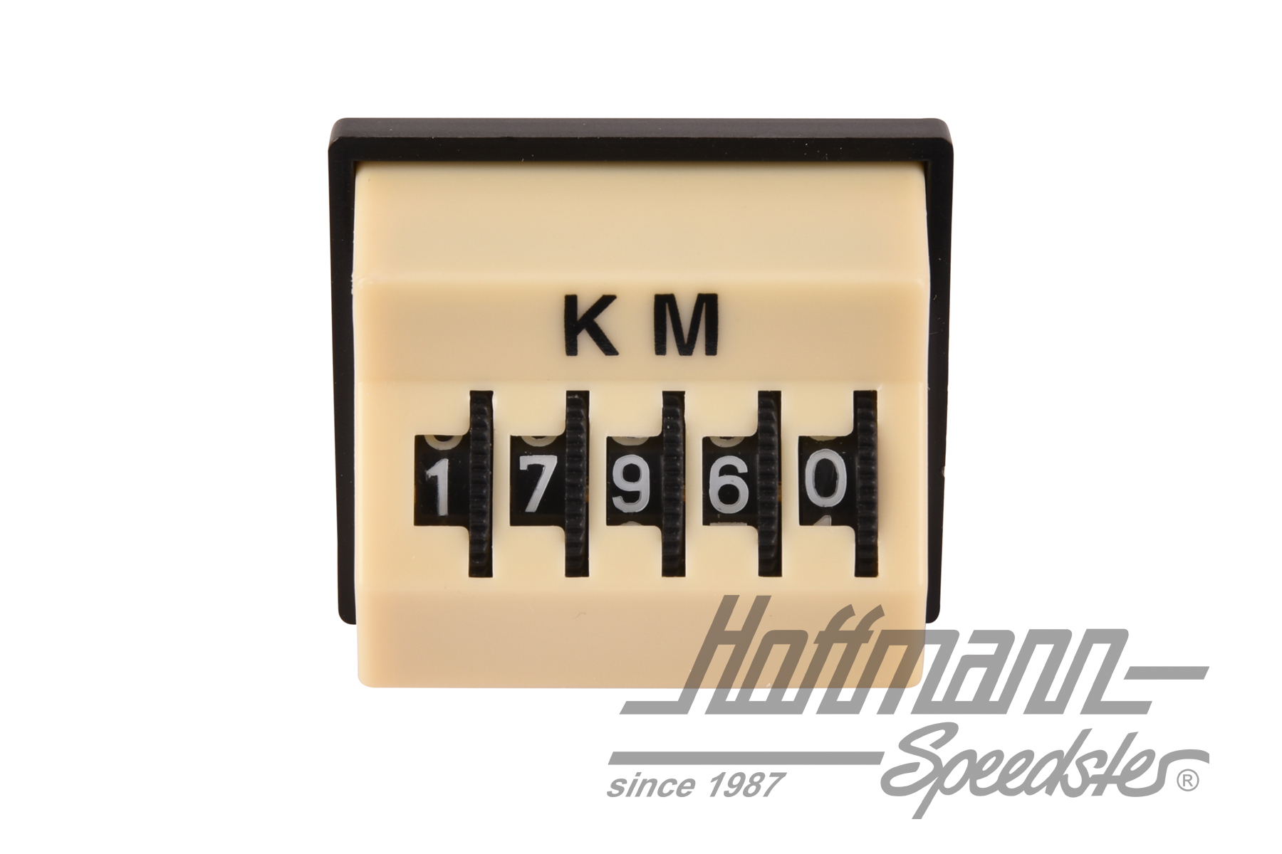 Compteur kilométrique journalier, "KM", ivoire                                                      