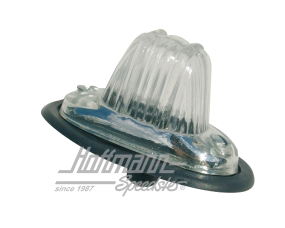 Clignotant strié, T1/T2, bordure chromée, blanc (petit) | 111 953 061 A  weiß | 020-4463-06