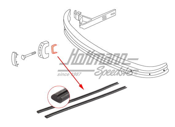 Bourrelet, butoir de pare-chocs, 8.71-7.74 | 141 707 241 B | 060-0063-04