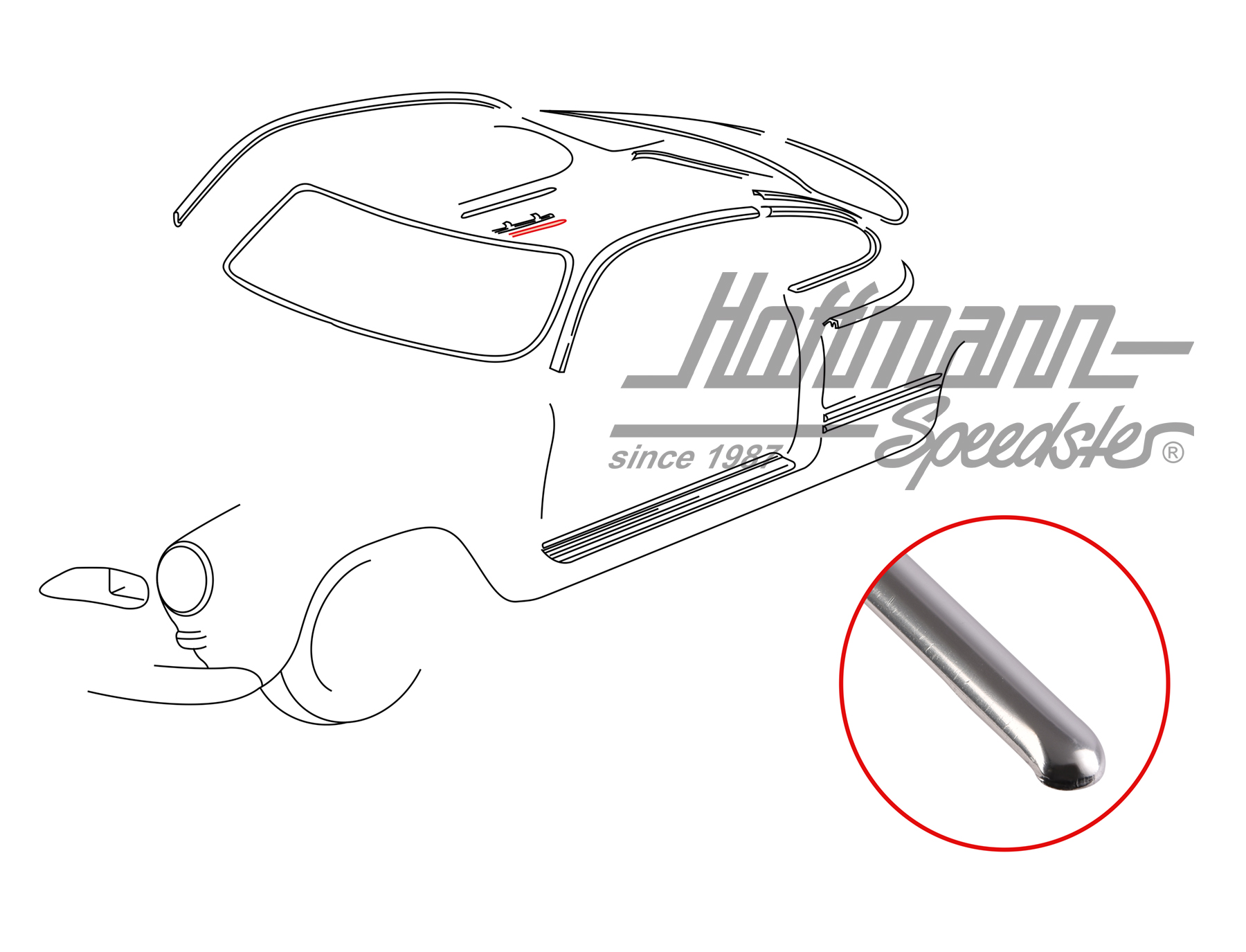 Moulure, panneau latéral, au milieu, 9.57-7.67 | 141 853 115 | 066-0028-63