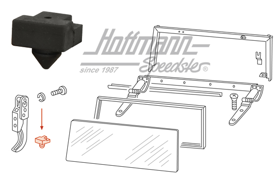 Arrêt, fermeture de capote, en haut | 181 847 549 | 080-2940